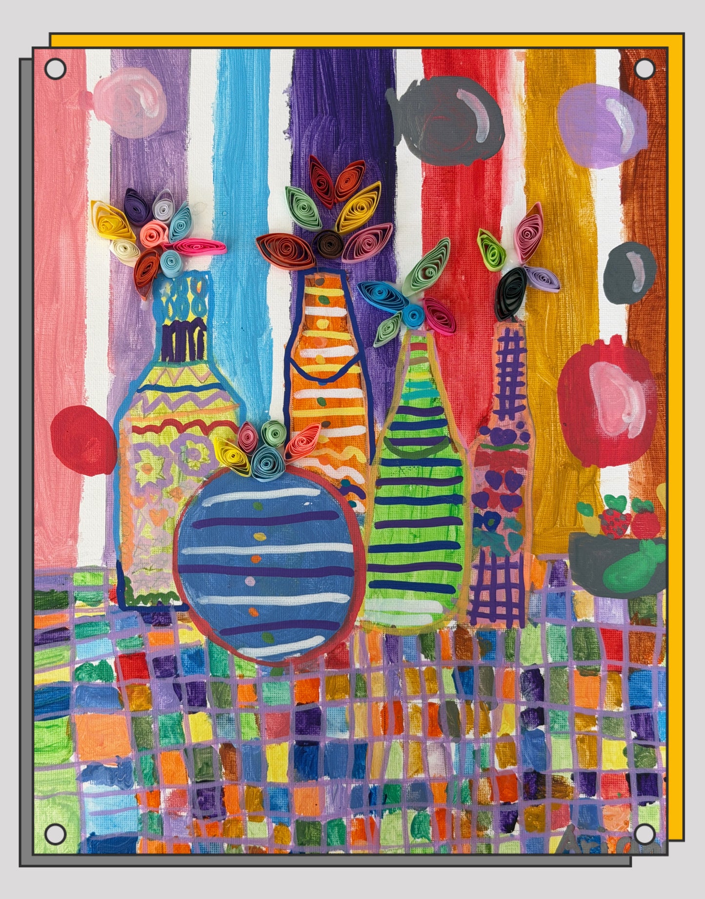 Flower Paint and Sip: 3D Quilling and Acrylic Art Class（1.5hrs）