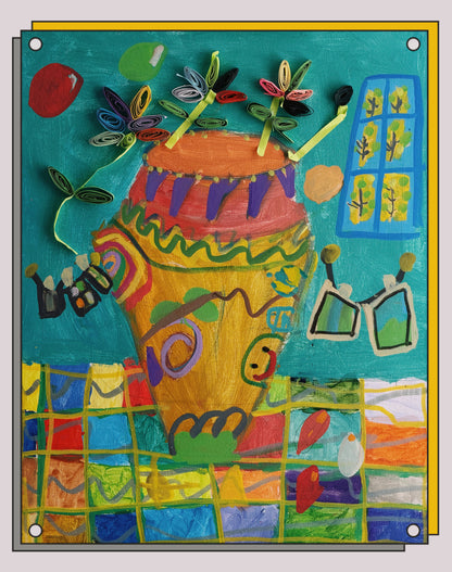 Flower Paint and Sip: 3D Quilling and Acrylic Art Class（1.5hrs）