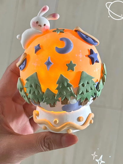 Moon Lamp &airdry clay(2hrs)
