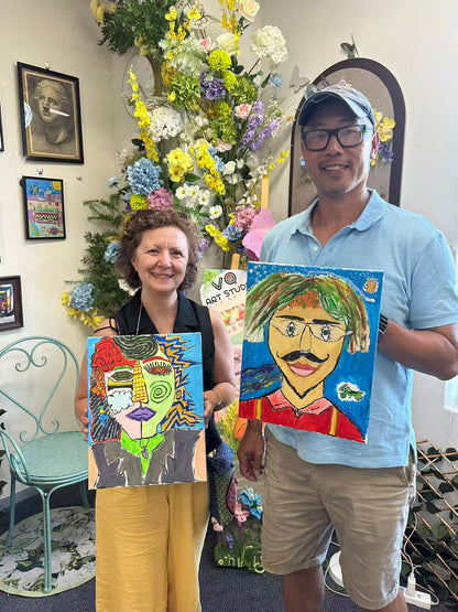 Paint Your Mate: Abstract Portrait and Sip Class(1.5hrs)
