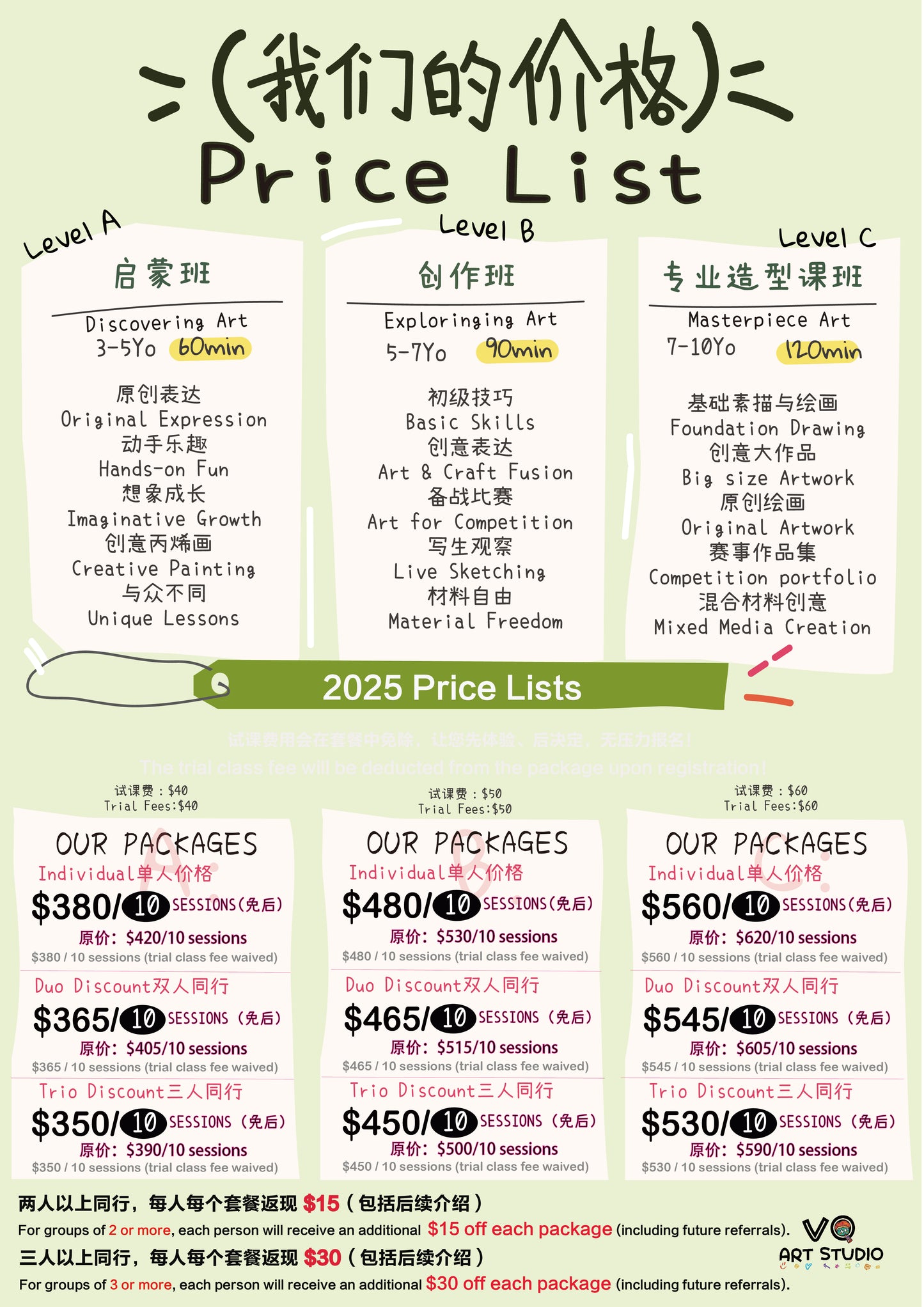 10 Packages & Time Table