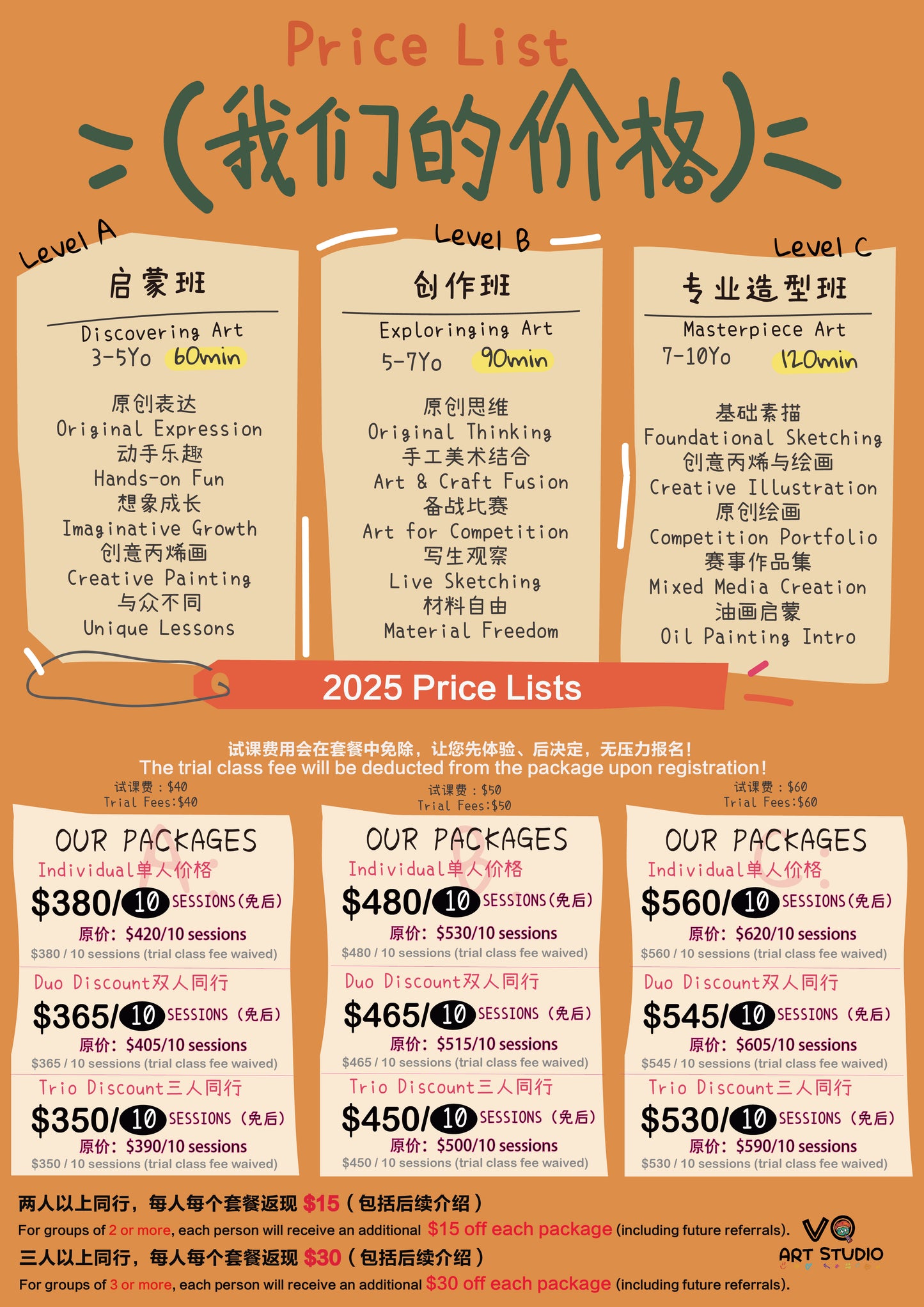 10 Packages & Time Table